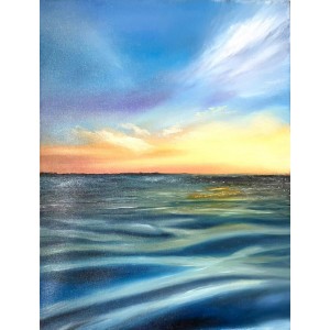 Rabia Ehsaan, Golden Silence At Dusk, 18 x 24 inch,  Oil On Canvas,  AC-REH-001